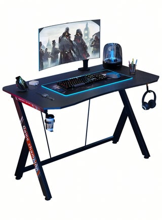 Gaming Desk, Gift Idea for Gamers PC Computer Desk Home Office Desk Workstation, Gaming Desk with Carbon Fiber Top, Headphone Hook and Cup Holder, Black - pzsku/Z3F2BAF9BF5BD9DEA0DBDZ/45/_/1721981397/95738fcc-1678-471e-8347-e6b4a94c7295