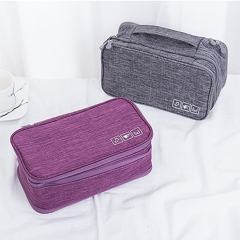 Bra Underwear Storage Bag 3 Layers Travel Organizer Cosmetics Storage Bag For Cosmetics Toiletries Hotel Home Bathroom Business - Image 4