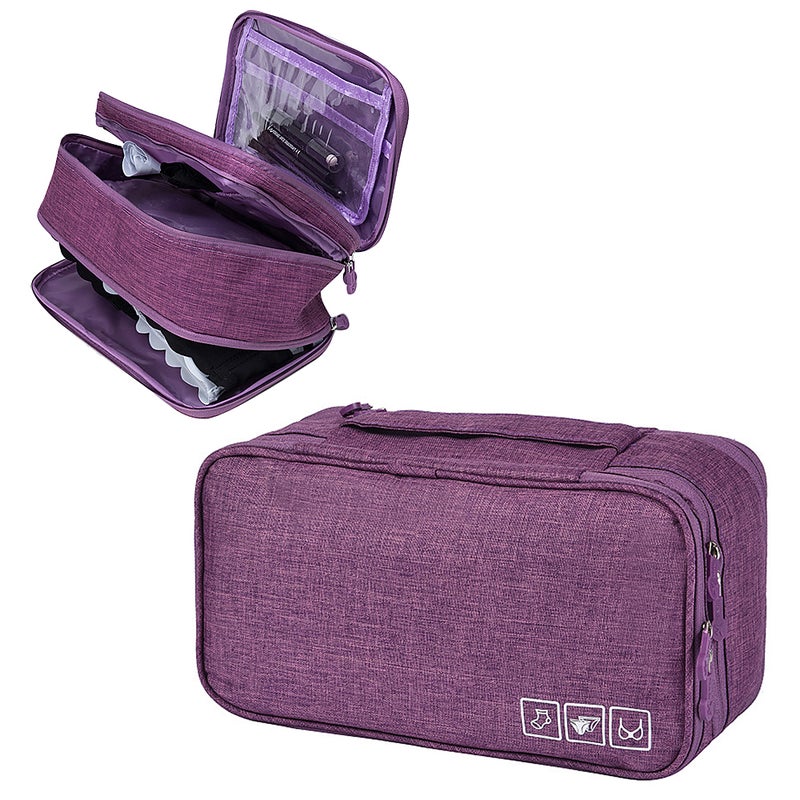 Bra Underwear Storage Bag 3 Layers Travel Organizer Cosmetics Storage Bag For Cosmetics Toiletries Hotel Home Bathroom Business - Image 2