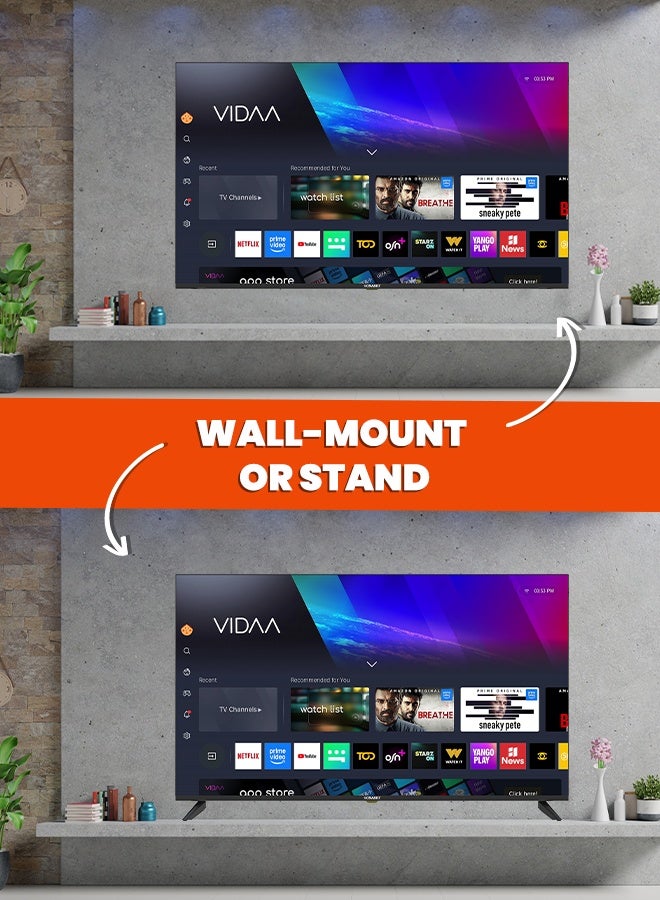 SONASHI 55 Inch Ultra HD Smart LED TV – Frameless Design with Remote Control | Wide Viewing Angle 178°/178° that Delivers Bright & Clear Images | 2 USB and 3 HDMI Ports with WIFI and Multi-Language Support SLED-5500UHDV - Image 5