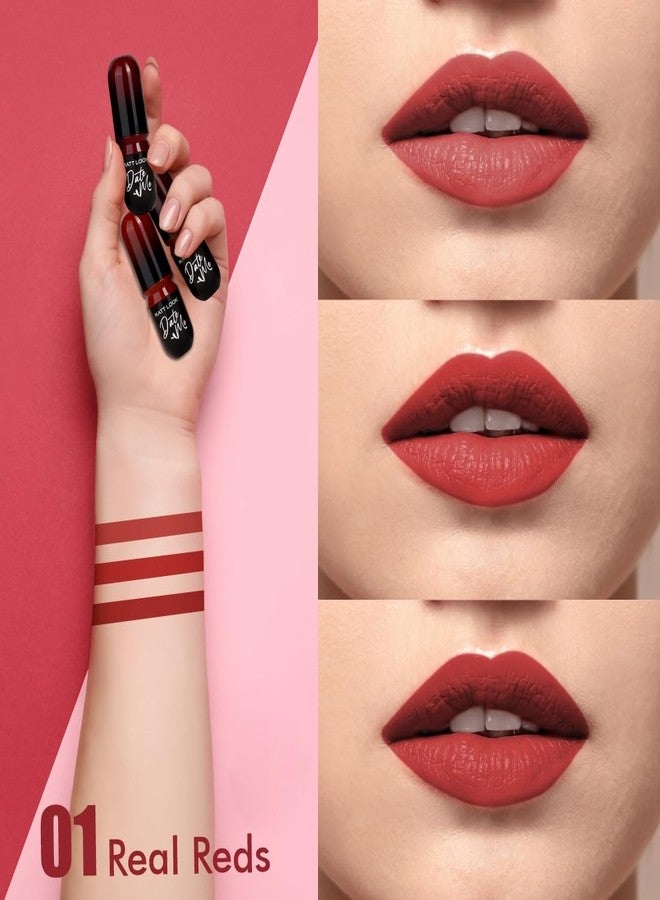 MATT LOOK Date Me Long Stay Lipstick | Box Set of 3 | Smooth Finish | One Swipe Pigmentation | Real Reds - 11.4g - Image 4