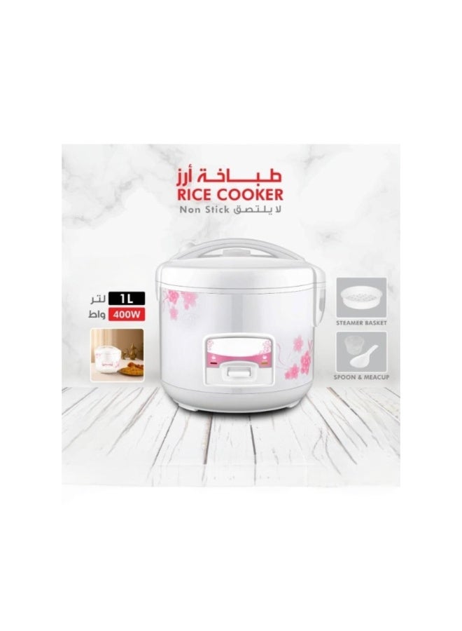 Tradeo 1L Electric Rice Cooker 400W Non-Stick Pot with Steamer, Auto Cook & Keep Warm Function - Image 4