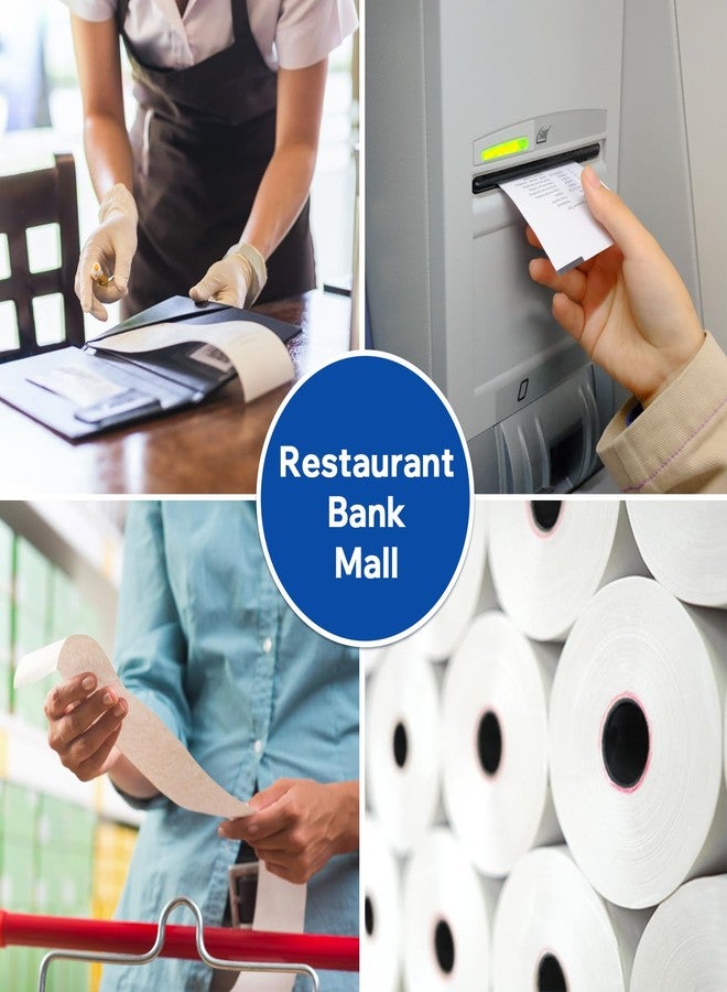 Pony Packaging (50 Rolls) 3" x 165' Kitchen Register Rolls,1 Ply Bond Printer Receipt Paper POS Cash Register Paper (Non -Thermal Kitchen Printer Paper) for TMU200 SRP275 from Pony Packaging - Image 4