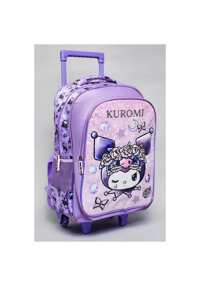 أر أند بي 5 Pack Kuromi Print Trolley Backpack Set - 18"