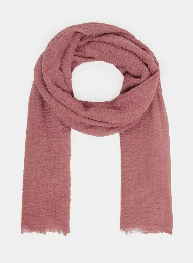 Amirah  Rust Raw Edge Textured Hijab for Women | Best Price UAE