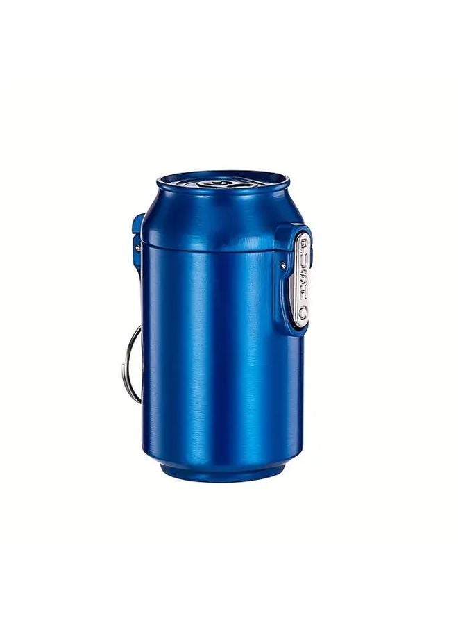 Blue Portable Metal Ashtray No Power Needed for Car Home Durable Easy Clean Gift - Image 1