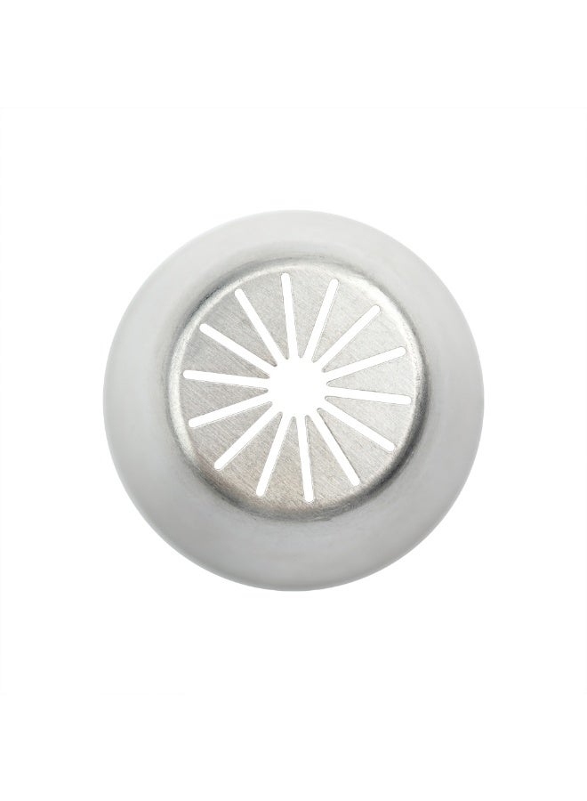 Restaurantware رأس أنابيب روسي، رأس أنابيب كعكة زهور 1 - #17، مقاوم للتآكل، رأس تزيين من الفولاذ المقاوم للصدأ لتزيين الكريمة، قابل للغسل في غسالة الصحون، لتزيين الكب كيك، الكعك، أو البسكويت - Image 1