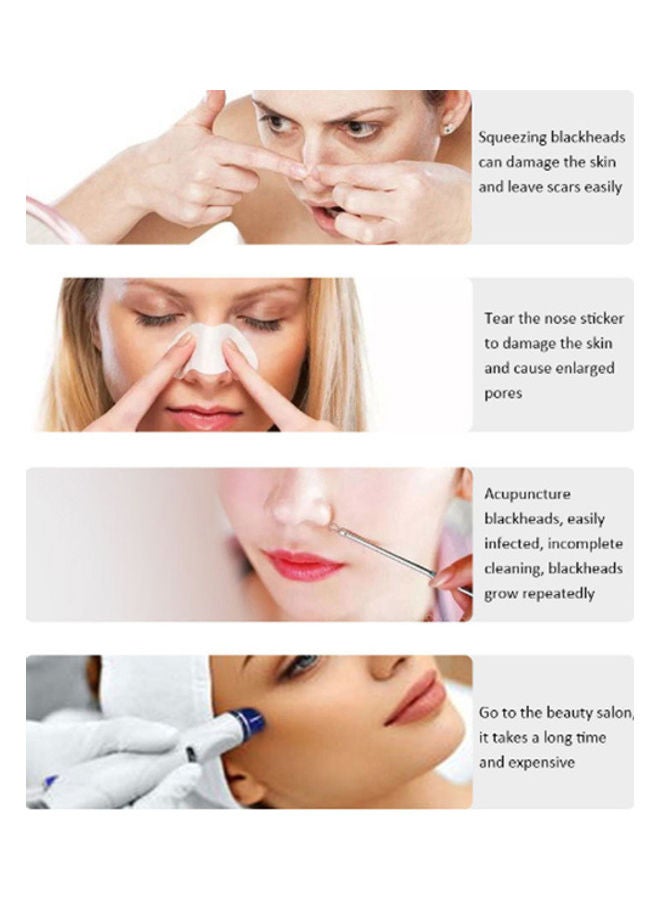 NIBEMINENT Blackhead Pore Vacuum Cleaner Acne Remover white 20cm - Image 2