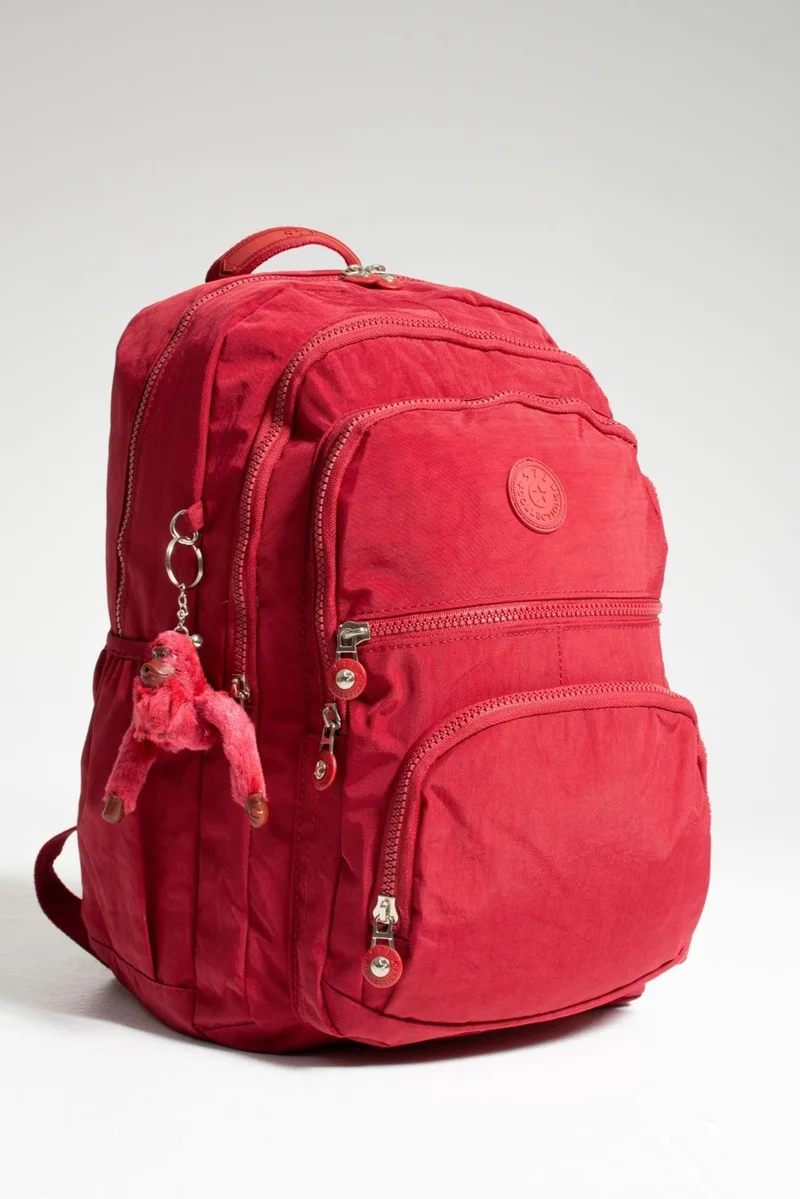Duomino Crinkle Waterproof Large Size Red Clinkir Backpack/laptop Travel School Bag 15.6 High School