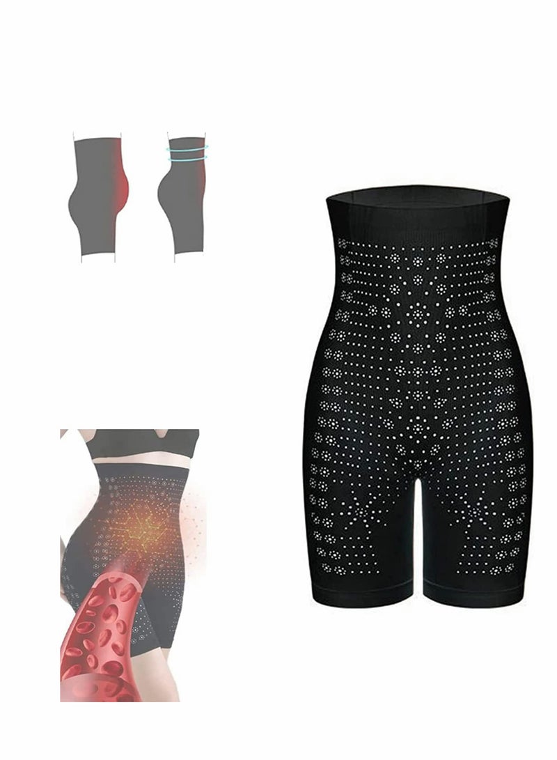 Excefore IONSTech Unique Fiber Restoration Shaper Tighten the Sagging Fat, Lift the Hips and Tighten the Abdomen Shaping Leggings Suitable for Women(Skin Color and Black) - Image 2