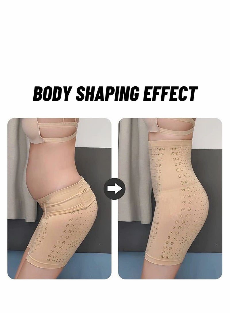 Excefore IONSTech Unique Fiber Restoration Shaper Tighten the Sagging Fat, Lift the Hips and Tighten the Abdomen Shaping Leggings Suitable for Women(Skin Color and Black) - Image 3