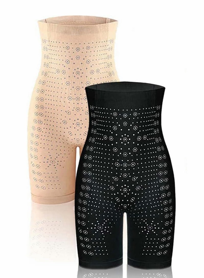 Excefore IONSTech Unique Fiber Restoration Shaper Tighten the Sagging Fat, Lift the Hips and Tighten the Abdomen Shaping Leggings Suitable for Women(Skin Color and Black) - Image 1