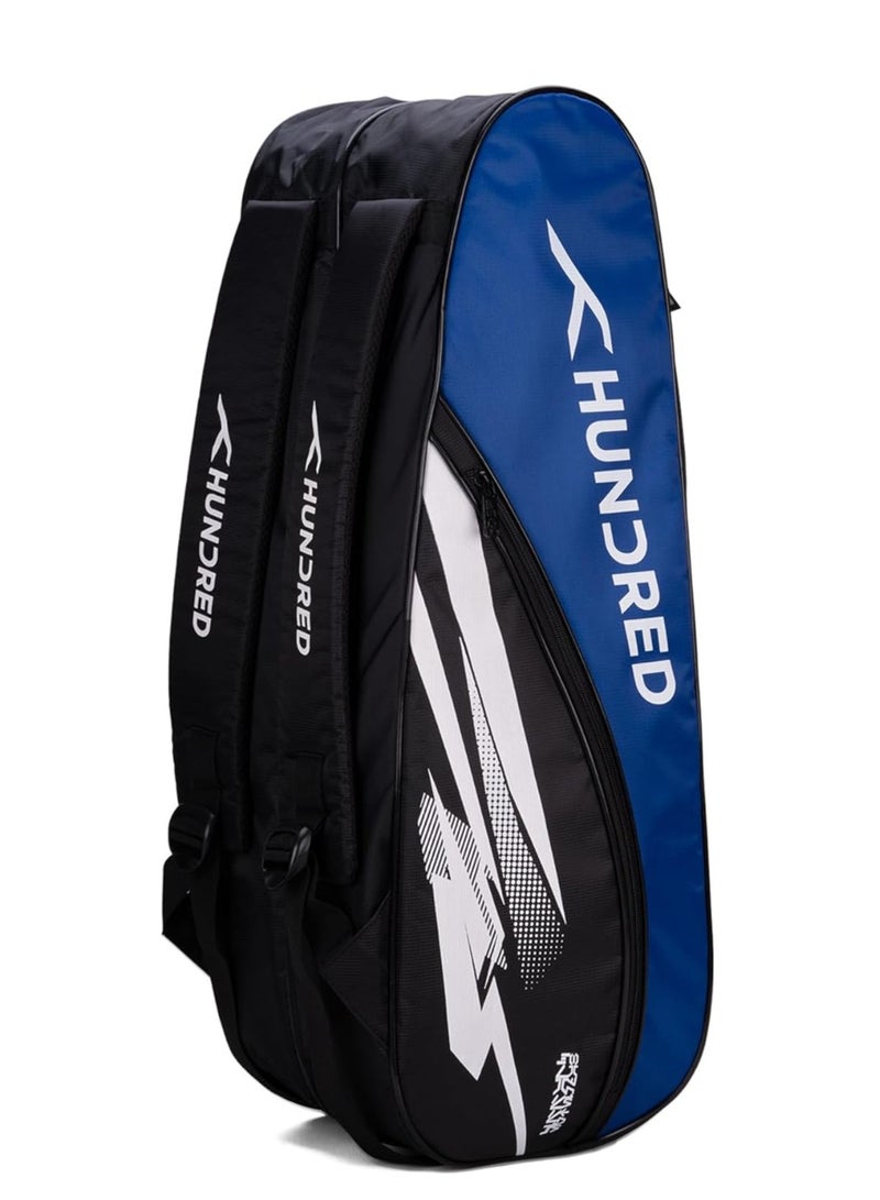 هندرد حقيبة أدوات كرة الريشة من كوزموجير | كبير | سحاب مزدوج | حقيبة بجيب أمامي بسحاب | بوليستر | أشرطة خلفية مبطنة | مقبض سهل الحمل | رياضة المضرب - Image 1