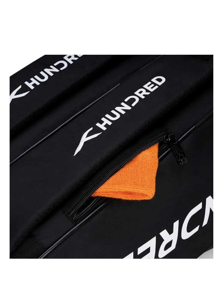 هندرد حقيبة أدوات كرة الريشة من كوزموجير | كبير | سحاب مزدوج | حقيبة بجيب أمامي بسحاب | بوليستر | أشرطة خلفية مبطنة | مقبض سهل الحمل | رياضة المضرب - Image 5