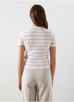 LC WAIKIKI Crew Neck Striped Women's Knitwear Sweater  - Image 4