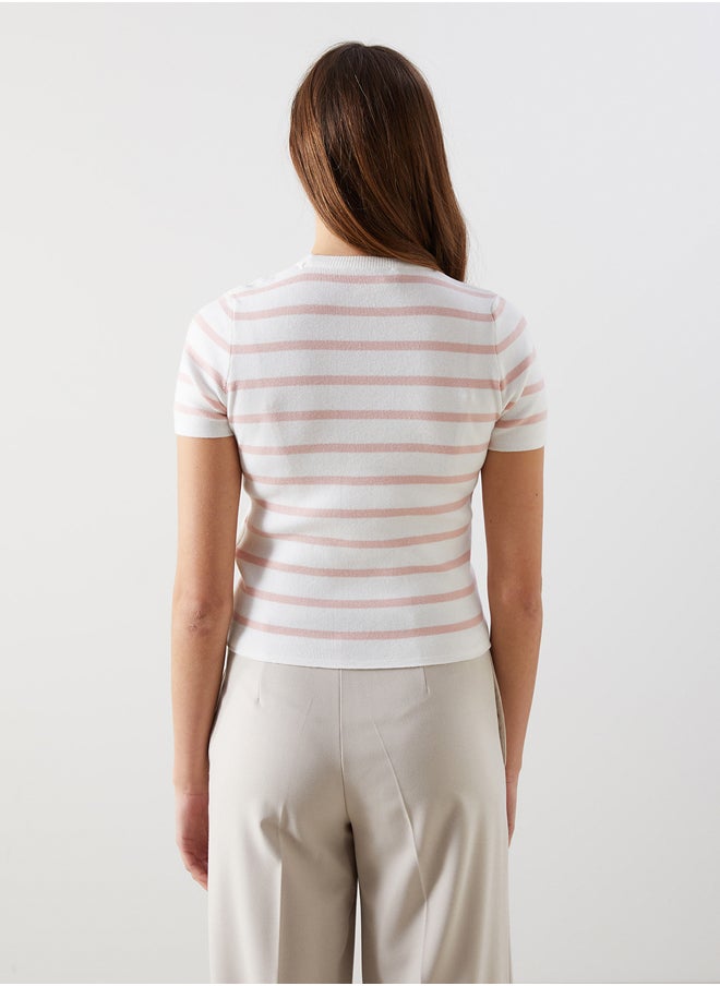 LC WAIKIKI Crew Neck Striped Women's Knitwear Sweater  - Image 4