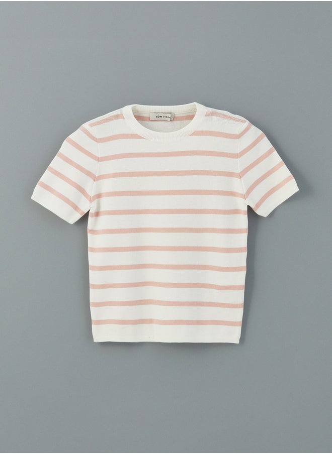 LC WAIKIKI Crew Neck Striped Women's Knitwear Sweater  - Image 5