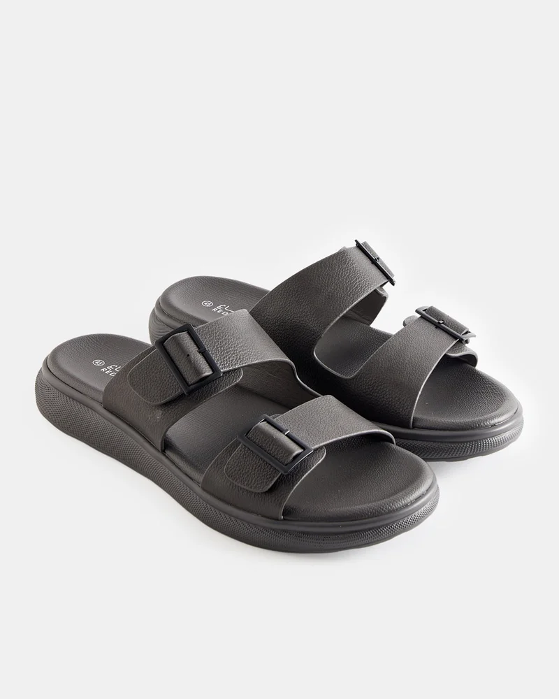 Redtag Men Grey Comfort Sandals