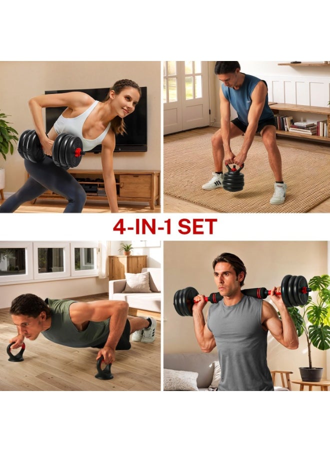 SportQ - SportQ® 6 in 1 Multitasking Dumbbell, Adjustable on Weighted Ball and Olympic Bars, Push Up Training, Ideal for Free Weight Exercise, Fitness and Home Workout, Unisex - Image 1
