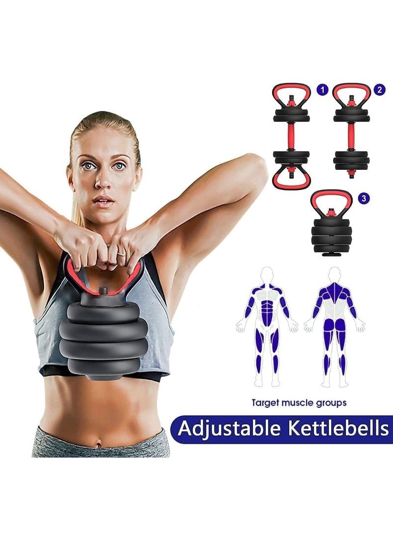 SportQ - SportQ® 6 in 1 Multitasking Dumbbell, Adjustable on Weighted Ball and Olympic Bars, Push Up Training, Ideal for Free Weight Exercise, Fitness and Home Workout, Unisex - Image 1