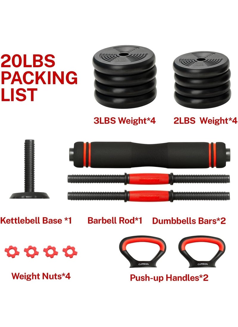 SportQ - SportQ® 6 in 1 Multitasking Dumbbell, Adjustable on Weighted Ball and Olympic Bars, Push Up Training, Ideal for Free Weight Exercise, Fitness and Home Workout, Unisex - Image 1