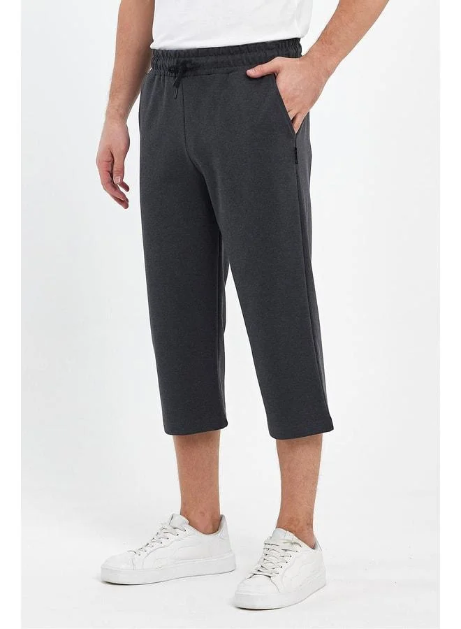 Mmetalic  Men's Knee-Length Bermuda Capri Shorts with Three Side Pockets and an Adjustable Elastic Waist. for Men | Best Price UAE