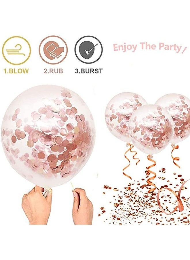 Arabest - Pink Happy Birthday Banner&balloons Set Party,Hanging Fan-Shaped Paper Birthday Banner Confetti Balloons&balloons Set,Party Decorations Balloons Kit Birthday Party Supplies - Image 1