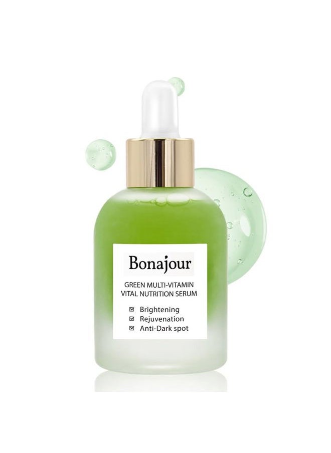 BONAJOUR - [BONAJOUR] Vegan Natural Green Multi Vitamin Serum for Face - 72% Vitamin, Anti Aging & Brightenging, Remove Dark Spot 1.18 fl. oz - Image 1