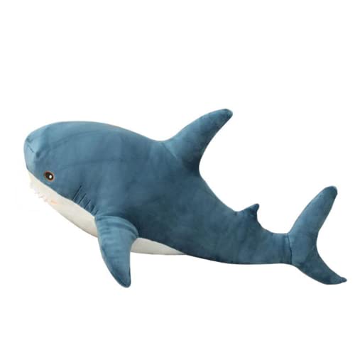 OPHRBU Shark Stuffed Animal PlushSoft Shark Plush Pillow ToyPlush Large Shark Toys for Home Decoration Kids Gift Blue 24 inches - Image 1