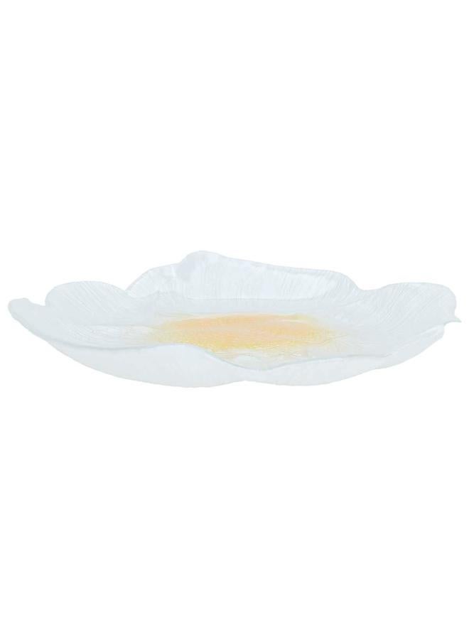 Alsaif Glass Serving Plate 26X26X2 Cm Pearly White - Image 1