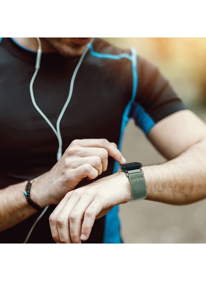 Bolesi حزمة 3 أحزمة ساعة نايلون مرنة متوافقة مع Amazfit GTR 4/ GTR 3 Pro/GTR 3/GTR 2/2e/GTR 47mm، أحزمة مرنة بحلقة 22MM لجهاز Garmin Vivoactive 4، Venu 2، بديل حزام ساعة للنساء والرجال. - Image 5