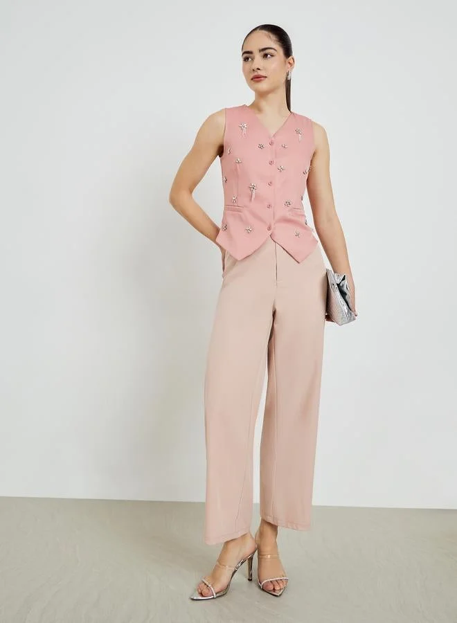 ستايلي صدرية فيست بدون أكمام مزينة