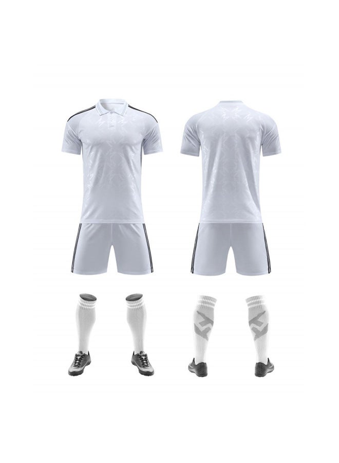 Lapel Football Uniform Set Printed Adult And Children Training Uniform Jersey Set Village Team Corporate Compeion Printed Number