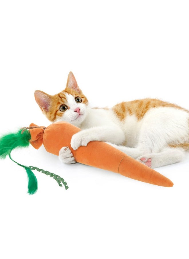 SmartyKat - Kolossal Karrot Crinkle Kicker Catnip Cat Toy  Orange, Jumbo - Image 1