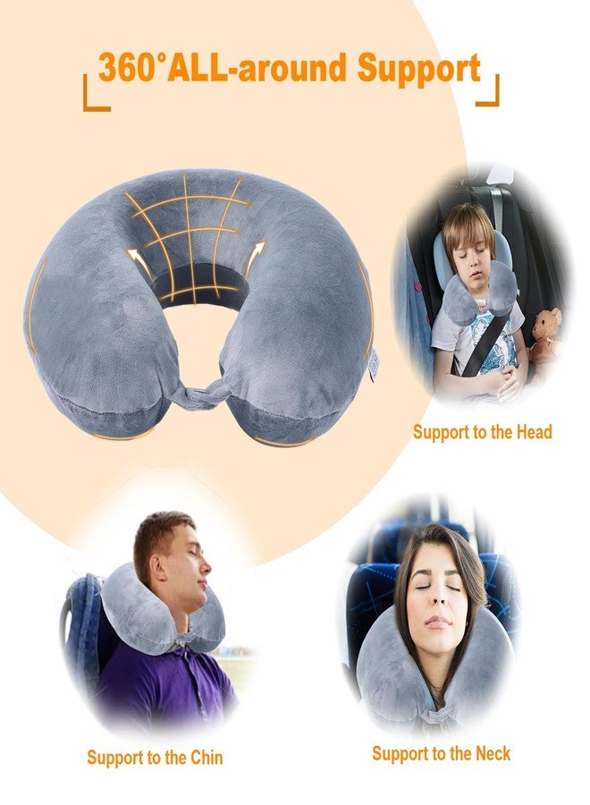 Far win Travel Pillow, 100% Pure Memory Foam U Shaped Neck Pillow, Super Lightweight, Portable, Ideal for Airplane Chair, Car, Home, Office, Sleep Pillow (Grey) - Image 4