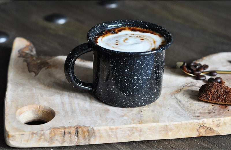 Mirro 12oz Traditional Vintage Black Speckled Enamel on Steel Mug MIR1071 Pack of 2 - Image 2