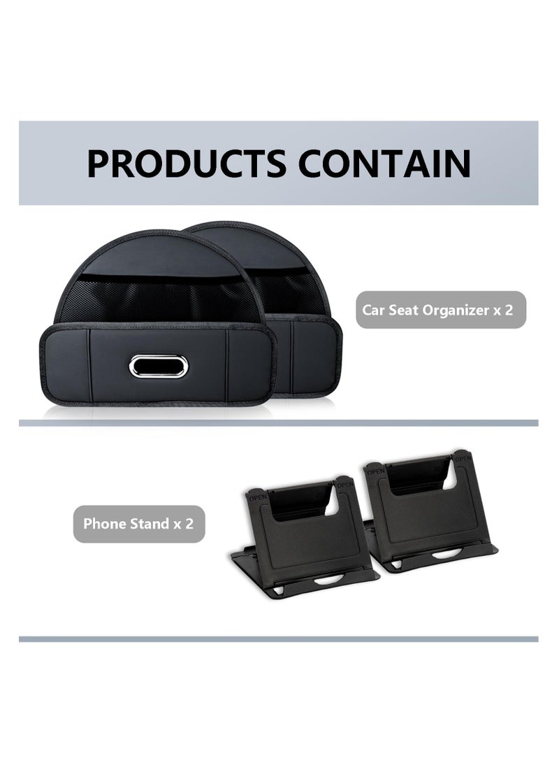 Captaintech Car Rear Backseat Extra Multifunctional Drink Cup Holder Organizers, with Car Tissue Holder and Storage Box Hook, Multi-functional Storage Car Organizer Back Seat, Great for Kids and Travel - Image 4