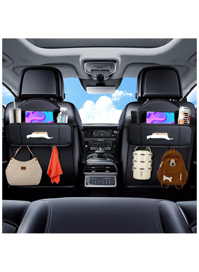 Captaintech Car Rear Backseat Extra Multifunctional Drink Cup Holder Organizers, with Car Tissue Holder and Storage Box Hook, Multi-functional Storage Car Organizer Back Seat, Great for Kids and Travel - Image 5