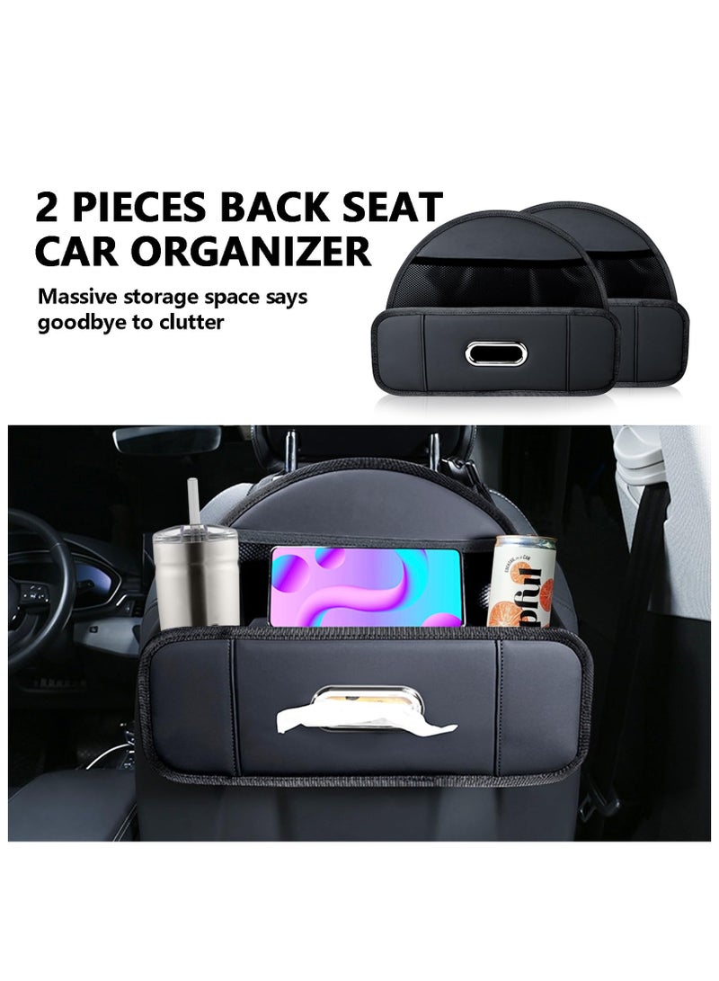 Captaintech Car Rear Backseat Extra Multifunctional Drink Cup Holder Organizers, with Car Tissue Holder and Storage Box Hook, Multi-functional Storage Car Organizer Back Seat, Great for Kids and Travel - Image 2