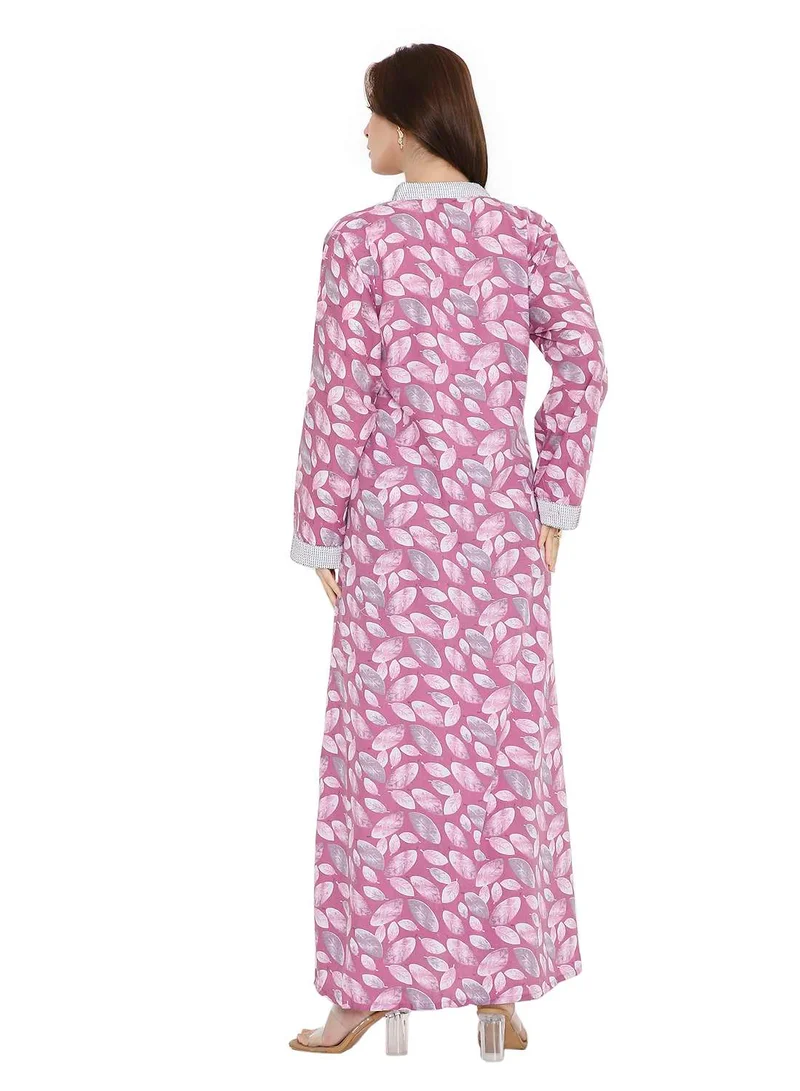 HANA & SARA UNIQUE LONG PRINTED CASUAL STYLED ARABIC KAFTAN JALABIYA DRESSES