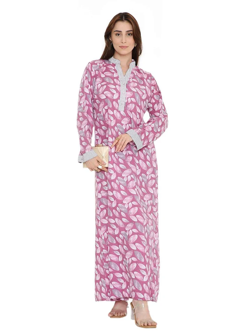 HANA & SARA UNIQUE LONG PRINTED CASUAL STYLED ARABIC KAFTAN JALABIYA DRESSES