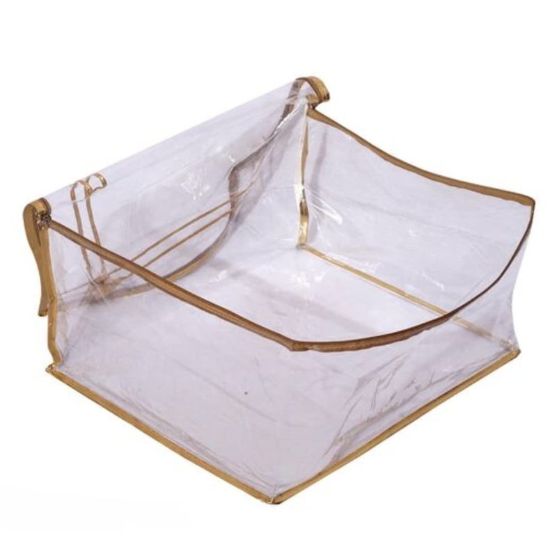 Ankit Traders Transparent Large Saree Cover Bag Wardrobe Organizer 7 inch Set of 3 - Image 3