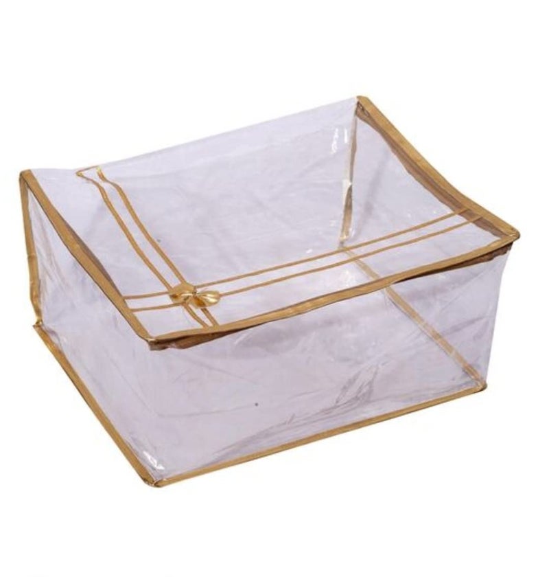 Ankit Traders Transparent Large Saree Cover Bag Wardrobe Organizer 7 inch Set of 3 - Image 2