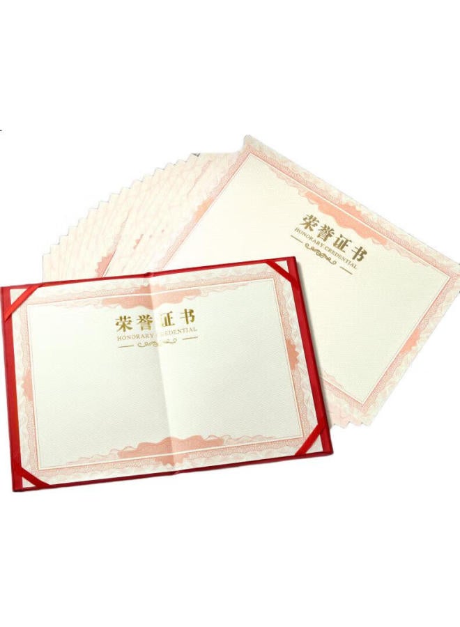 Dsb (Disbi) 12K/10 Pack Glossy Medal Certificate Cover Customized Award Blank Certificate Training Commendation Printable With 20 A4 Inner Pages 050830 - Image 3