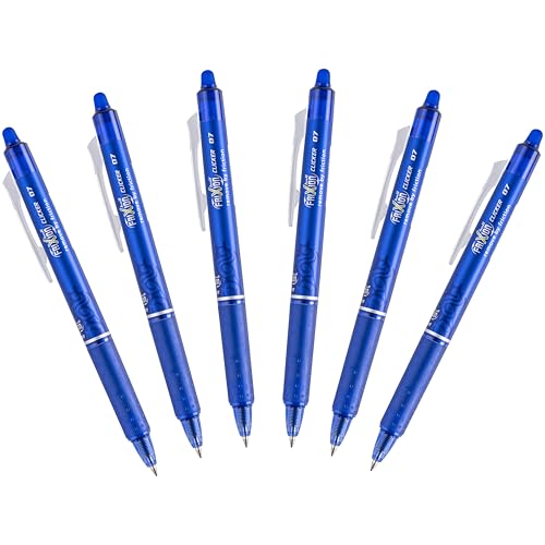 Pilot FriXion Ball 0.7mm Erasable Gel Pens, Fine Point, Blue Ink, Pack Of 6 - Image 5