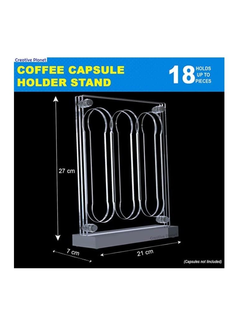 Creative Planet Coffee Pod Holder for Nespresso Capsules, Elegant Space Saving Double Sided Pod Organizer. Acrylic Dispenser for Coffee Station (Double Layer) DG - Image 2