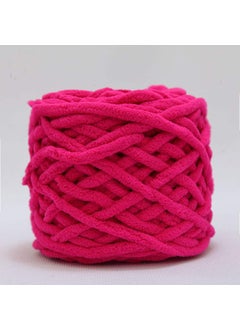 Ice Cream Striped Soft Thick Yarn Handmade Diy Knitted Scarf Yarn Ball Crochet Hook Slipper Self-knitted Ball 12 Rose Red