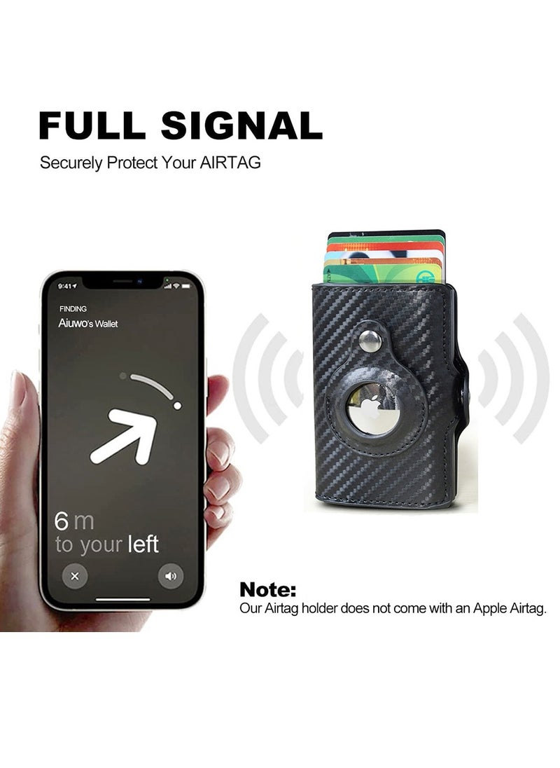 xozgdovg - Rfid Card Holder Men Women Airtag Wallet Money Bag Leather Purse Slim Thin Wallets For Apple AirTags Tracker Air Tag - Image 1