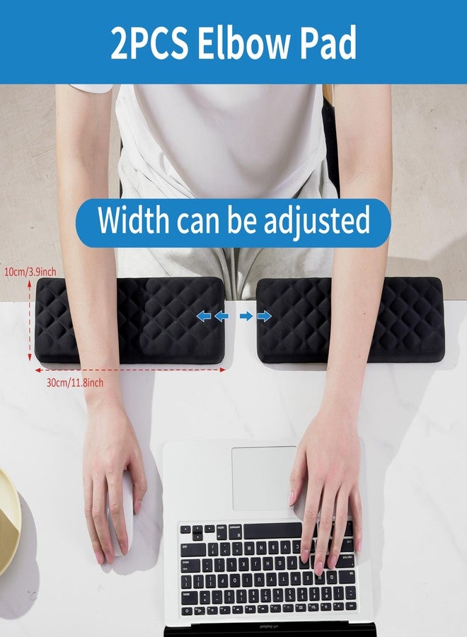 MEKASS L-Shaped Desk Elbow Pad for Desk, Memory Foam Elbow Support Padding with Non-Slip, 2-Piece Ergonomic Desk Edge Cushion, Wrist Comfort Support for Office Home (Diamond Black) - Image 5
