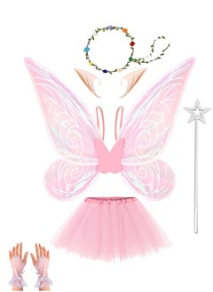 Organizer Cosplay Butterfly Wings for Girls, Fairy Wings Costume Set, Fairy Costume Set with Sparkling Sheer Butterfly Wings Cosplay  - Image 1